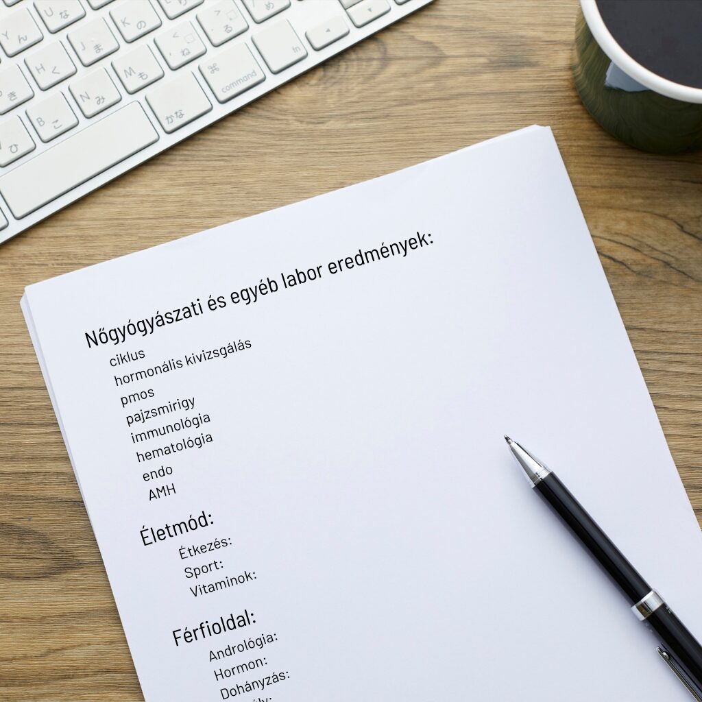 Termékenységi tényezők rendszerezése AMH, életkor, ciklus és hormoneredmények alapján.